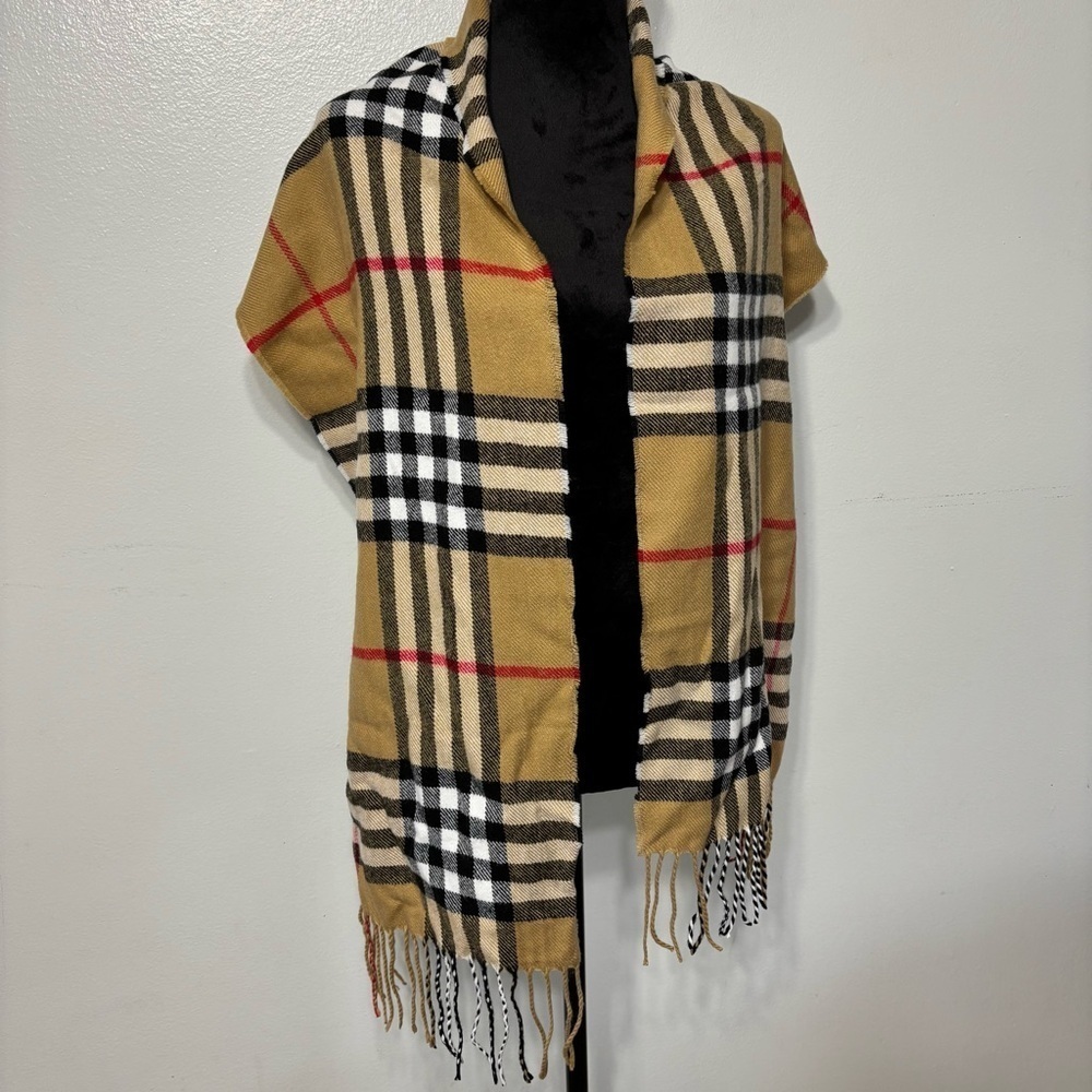 Acrylic Plaid Scarf One Size